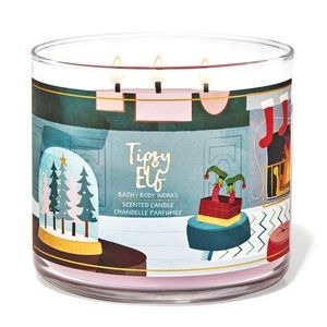 🎅 BBW Tipsy Elf 3-Wick Candle NEW